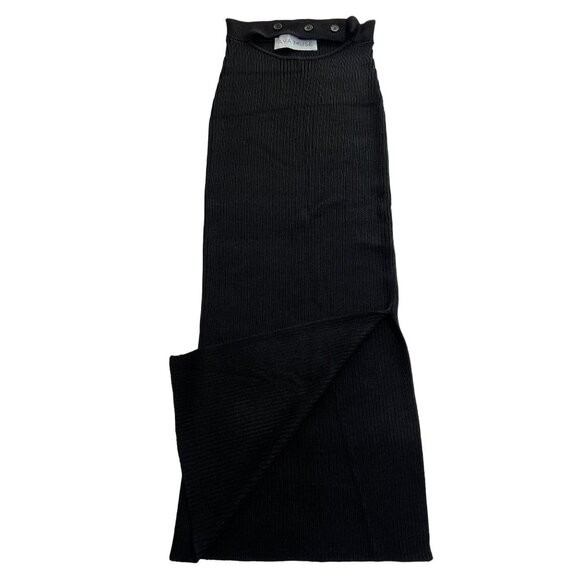 Aya Muse Maggie Cutout Skirt in Black - Picture 1 of 5